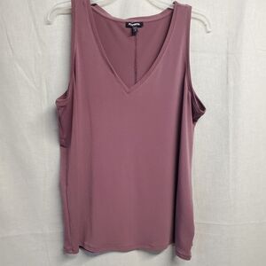 Express Dusty Rose V-Neck Tank Top